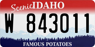 ID license plate W843011