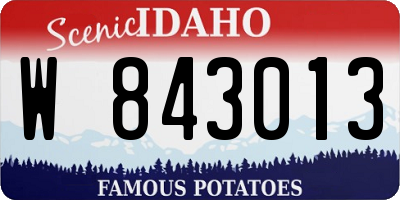 ID license plate W843013