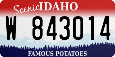 ID license plate W843014