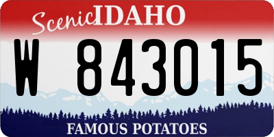 ID license plate W843015