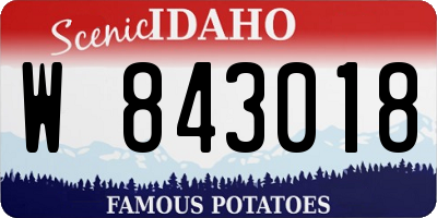 ID license plate W843018
