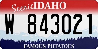 ID license plate W843021