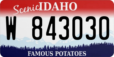 ID license plate W843030