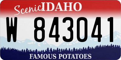 ID license plate W843041