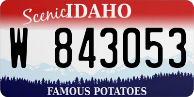 ID license plate W843053