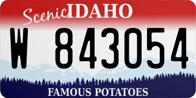 ID license plate W843054