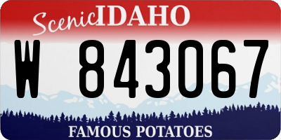 ID license plate W843067