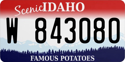 ID license plate W843080