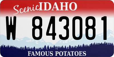 ID license plate W843081