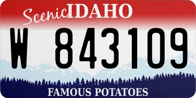 ID license plate W843109