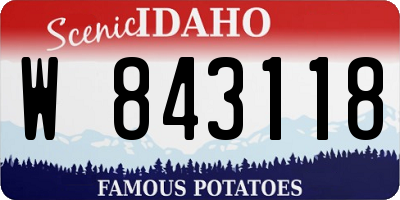 ID license plate W843118