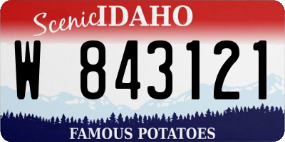 ID license plate W843121