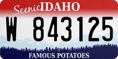 ID license plate W843125