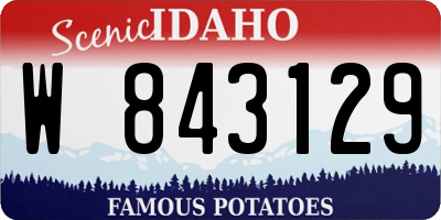 ID license plate W843129