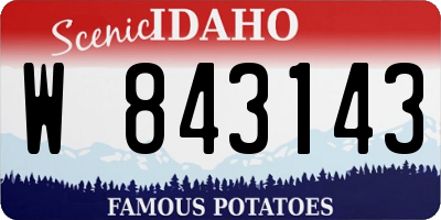 ID license plate W843143