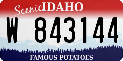 ID license plate W843144