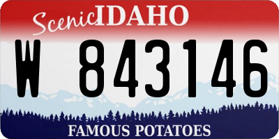 ID license plate W843146
