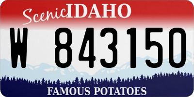 ID license plate W843150