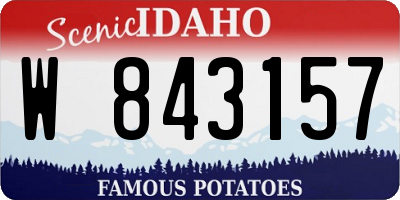 ID license plate W843157