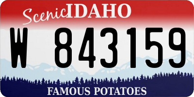 ID license plate W843159