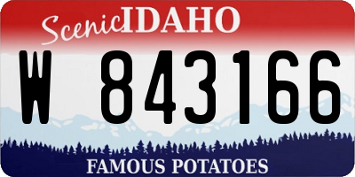 ID license plate W843166