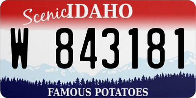 ID license plate W843181