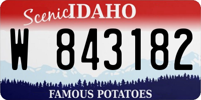 ID license plate W843182
