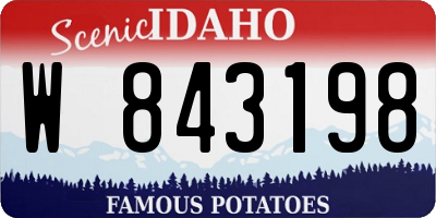 ID license plate W843198
