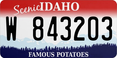 ID license plate W843203