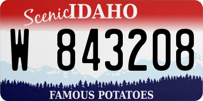 ID license plate W843208
