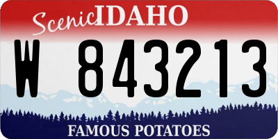 ID license plate W843213