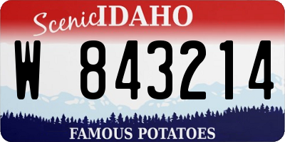 ID license plate W843214