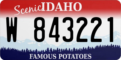 ID license plate W843221