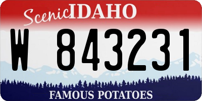 ID license plate W843231