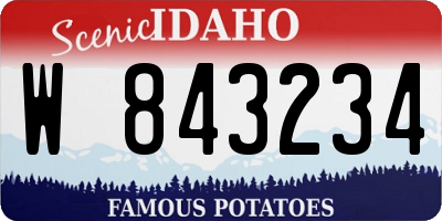 ID license plate W843234