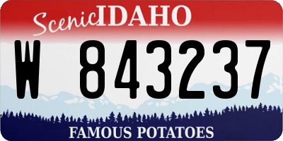 ID license plate W843237