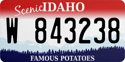 ID license plate W843238
