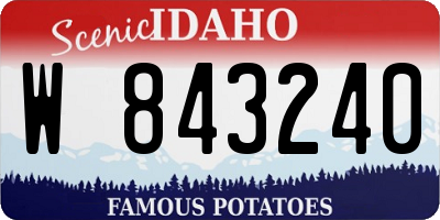 ID license plate W843240