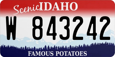 ID license plate W843242