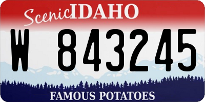 ID license plate W843245