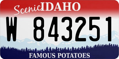 ID license plate W843251