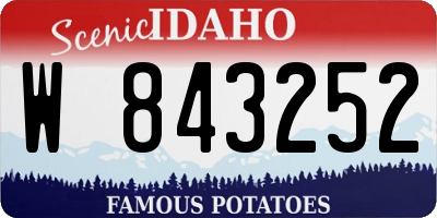 ID license plate W843252