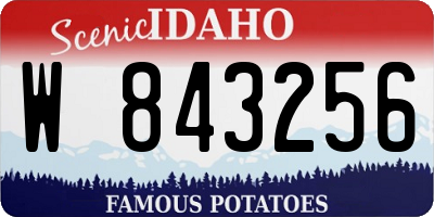 ID license plate W843256