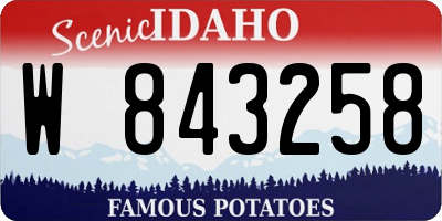 ID license plate W843258