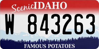 ID license plate W843263