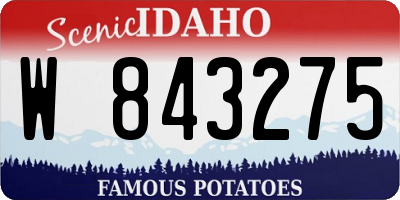 ID license plate W843275