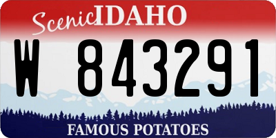 ID license plate W843291