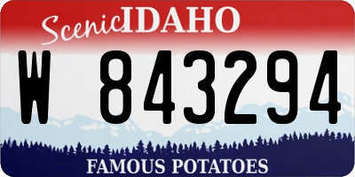 ID license plate W843294