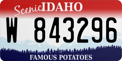 ID license plate W843296