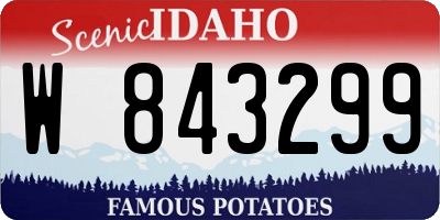 ID license plate W843299